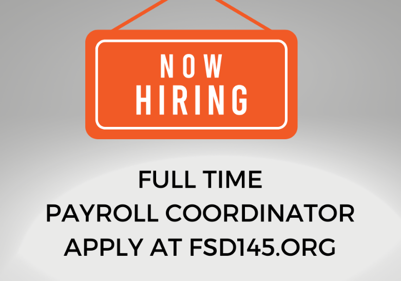  NOW HIRING FULL TIME PAYROLL COORDINATOR